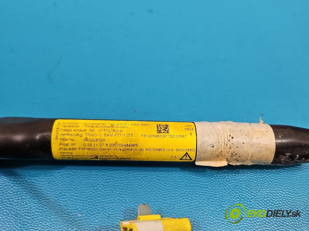 Fiat 500 2007-2020 1.3 jtd 75 HP manual 55 kW 1248 cm3 3- pas bezpečnosť: predné pravý 34022786A