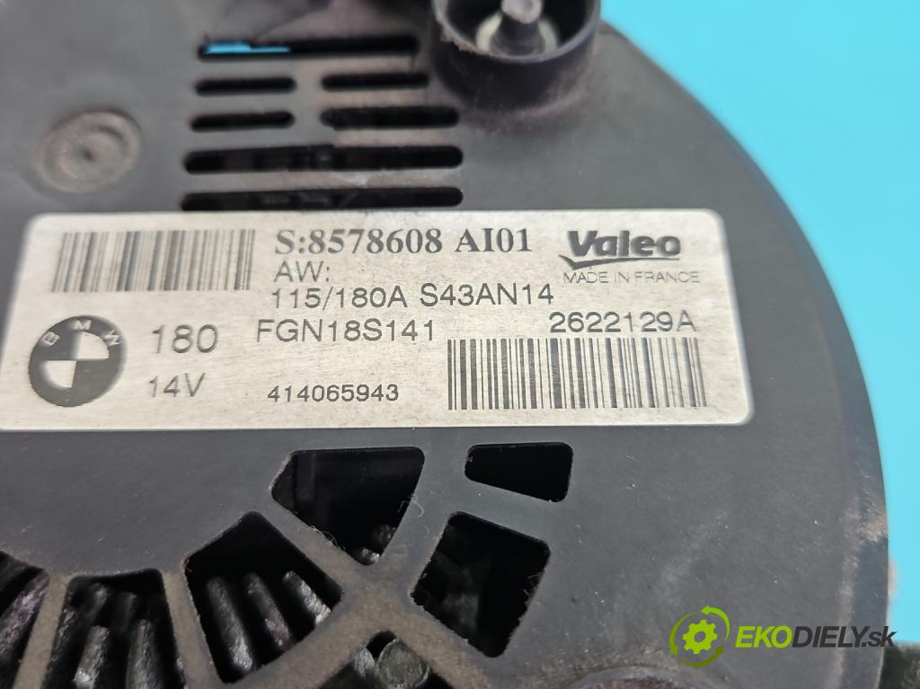 Bmw 3 F30 2011-2018 2.0d N47D20 184hp automatic 135 kW 1995 cm3 5- Alternator 8578608 (Alternátor)