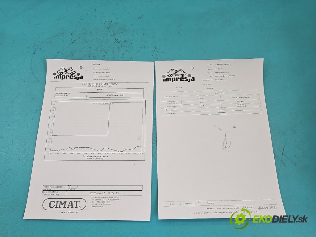 Bmw 3 F30 2011-2018 2.0d N47D20 184hp automatic 135 kW 1995 cm3 5- turbodúchadlo, turbo repasovaná 49335-00642