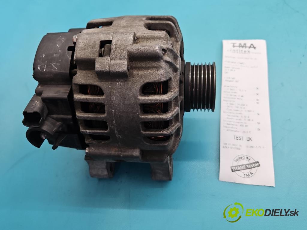 Peugeot 307 1.6 16V 109 HP manual 80 kW 1587 cm3 5- Alternator 9656956280 (Alternátor)
