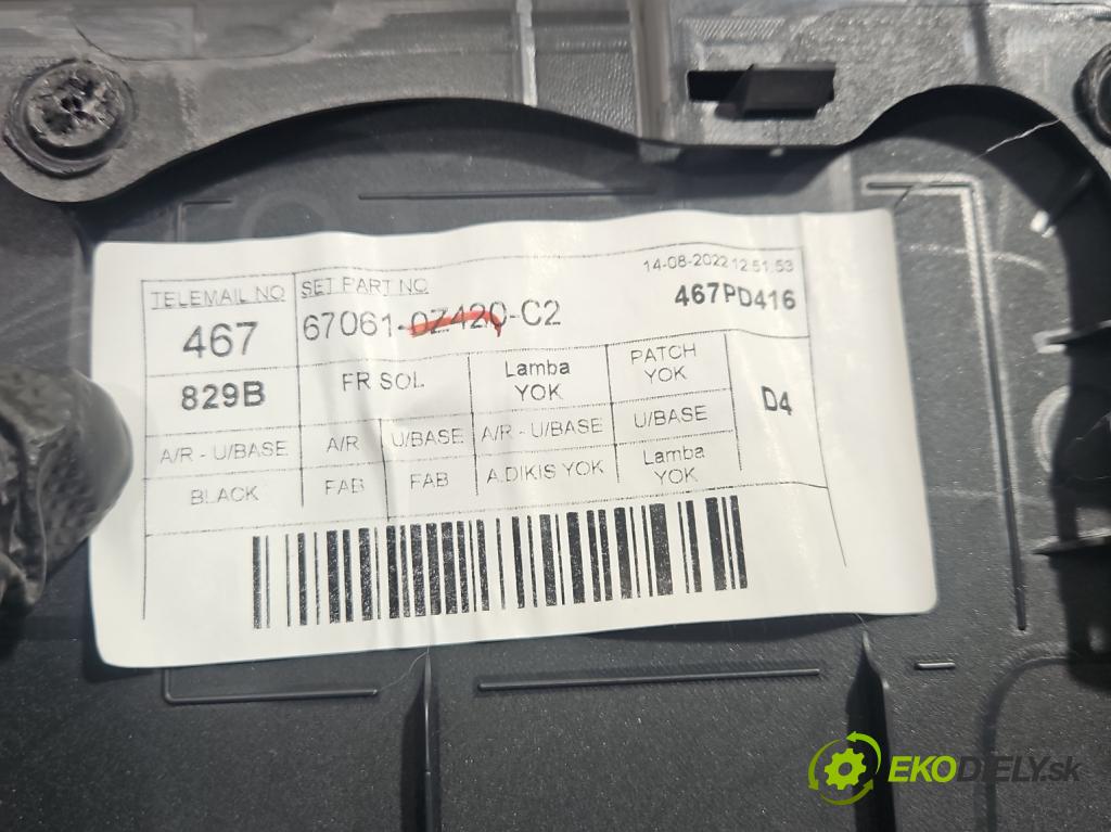 Toyota Corolla E21 2019- 1.5 12V 125 HP automatic 92 kW 1490 cm3 4- Čalounictví: dvere predné ľavé 67778-X1G01