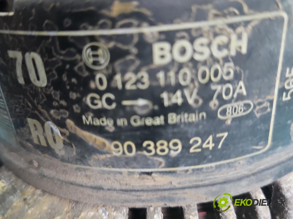 Opel Astra I 1991-2002 1.4 8V 60 HP manual 44 kW 1398 cm3 4- Alternator 0123110005 (Alternátor)