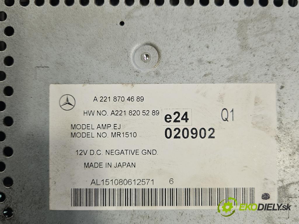Mercedes S W221 2005-2013 3.5 V6 272 HP automatic 200 kW 3498 cm3 4- Zesilovač: A2218704689 (Zosilňovač)