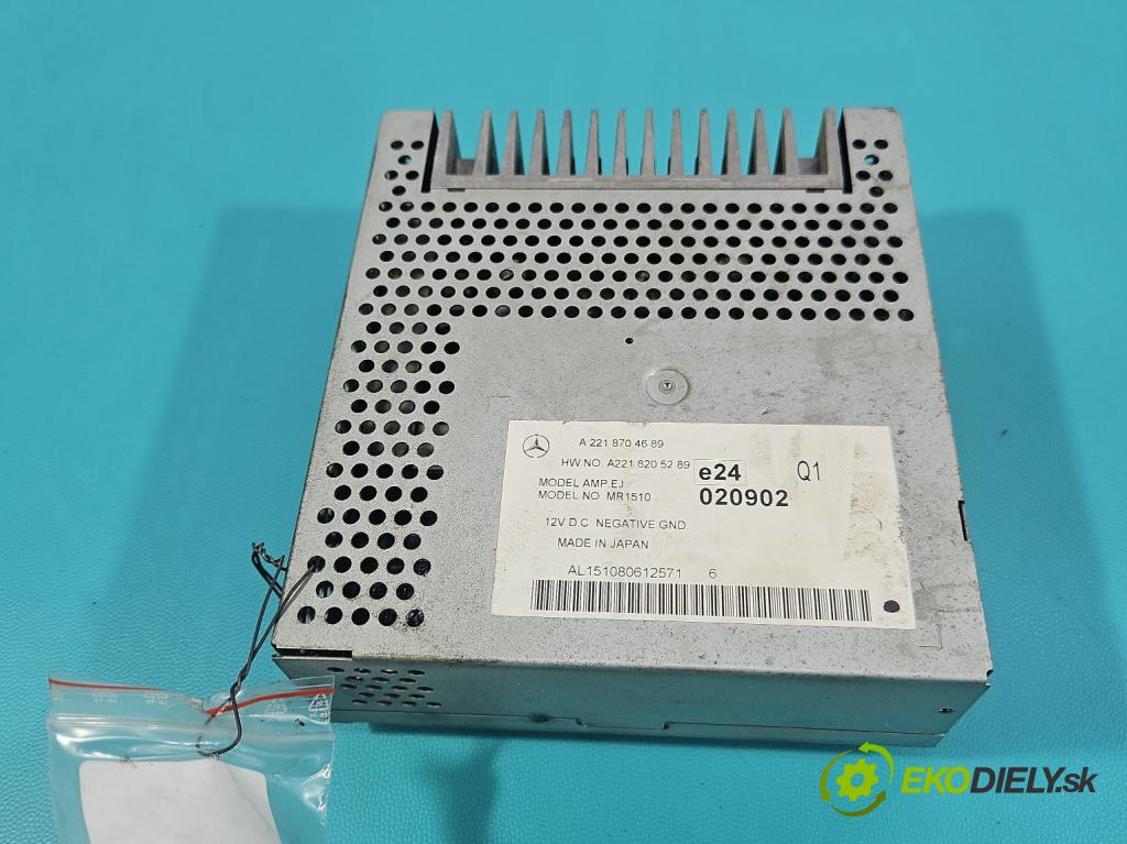 Mercedes S W221 2005-2013 3.5 V6 272 HP automatic 200 kW 3498 cm3 4- Zesilovač: A2218704689 (Zosilňovač)