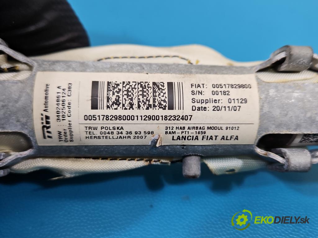 Fiat 500 2007-2020 1.3 jtd 75 hp manual 55 kW 1248 cm3 3- Záclona: pravé 00517829800