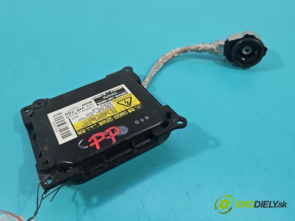 Toyota Avensis III T27 2009-2018 2.2 D4D 150 hp manual 110 kW 2231 cm3 5- měnič xenon 85967-51050 (Řídící jednotka xenonu)