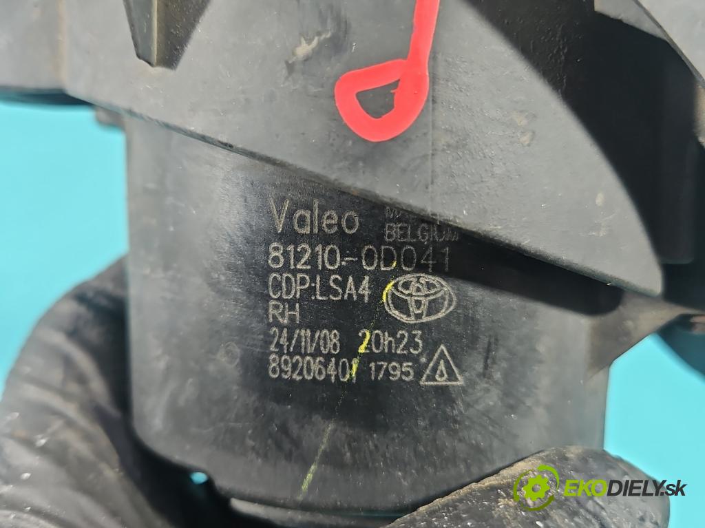 Toyota Avensis III T27 2009-2018 2.2 D4D 150 HP manual 110 kW 2231 cm3 5- Halogen pravý 89206401 (Kľučka dverí ostatné)