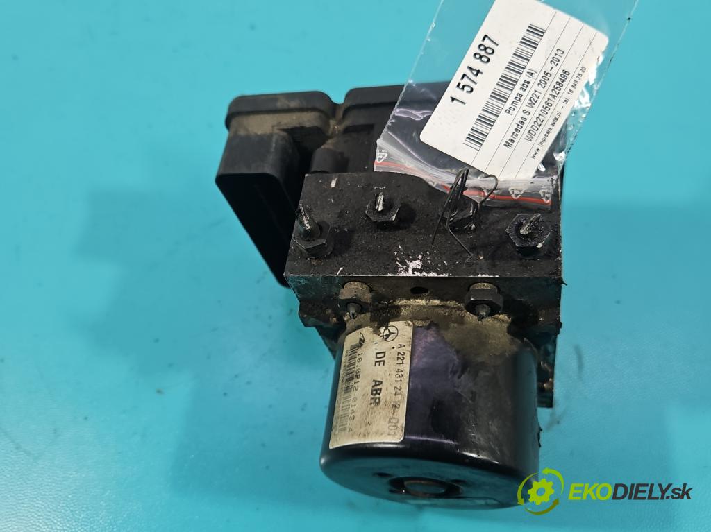 Mercedes S W221 2005-2013 3.5 V6 272 hp automatic 200 kW 3498 cm3 4- čerpadlo abs A2214312412 (Pumpa ABS)
