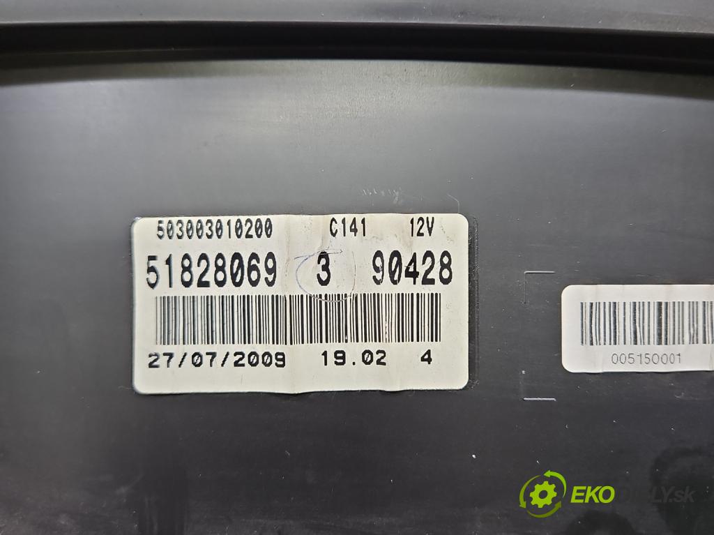 Fiat Punto Grande 1.4 8V 77 HP manual 57 kW 1368 cm3 5- prístrojovka/ budíky 51828069 (Prístrojová doska)