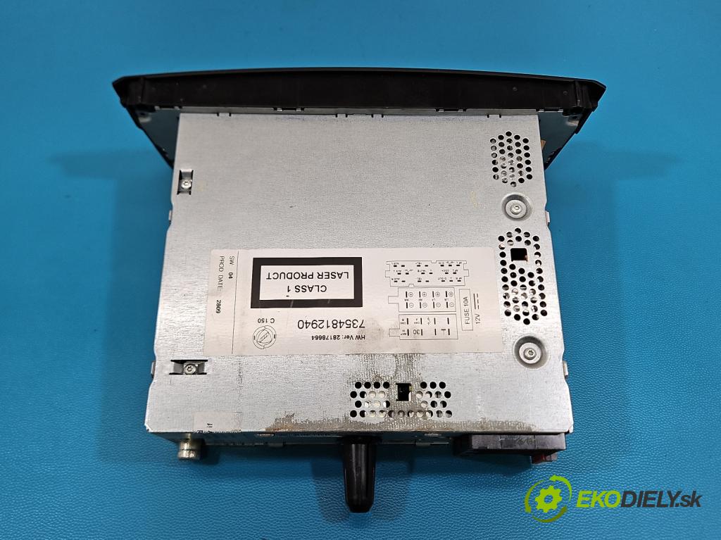 Fiat Punto Grande 1.4 8V 77 HP manual 57 kW 1368 cm3 5- Radio originál 7354812940