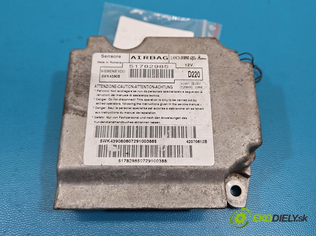 Fiat 500 2007-2020 1.3 jtd 75 HP manual 55 kW 1248 cm3 3- riadiaca jednotka vankúše: 51782985
