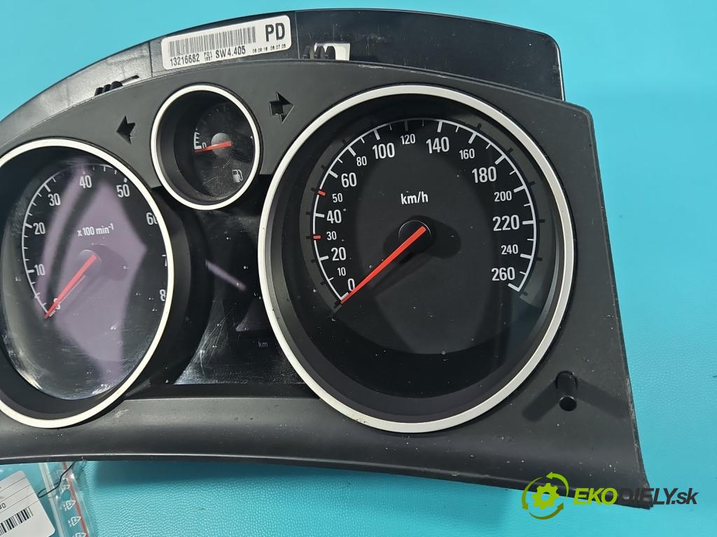 Opel Astra III 2004-2014 1.6 16V 105 HP manual 77 kW 1598 cm3 5- prístrojovka/ budíky 13216682 (Prístrojová doska)