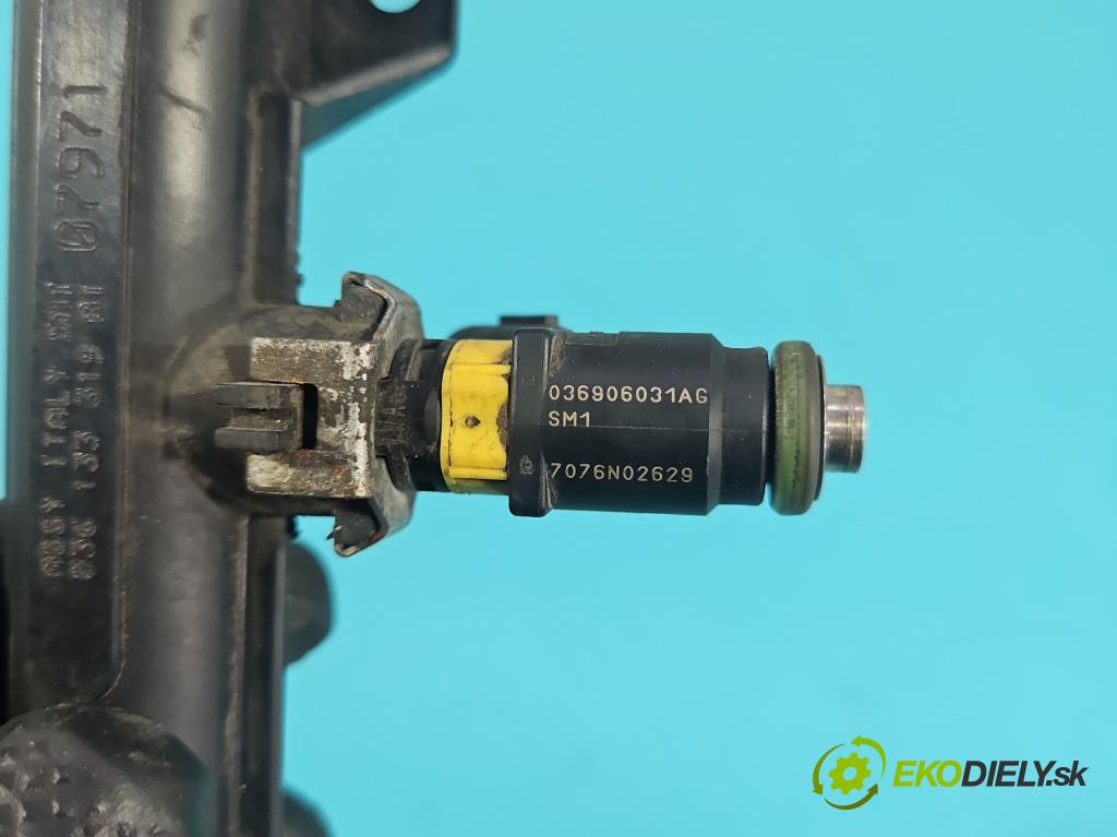 Vw Polo IV 9N 2001-2009 1.4 16V 80 hp manual 59 kW 1390 cm3 5- vstřikovač 036906031AG (Vstřikovač paliva)