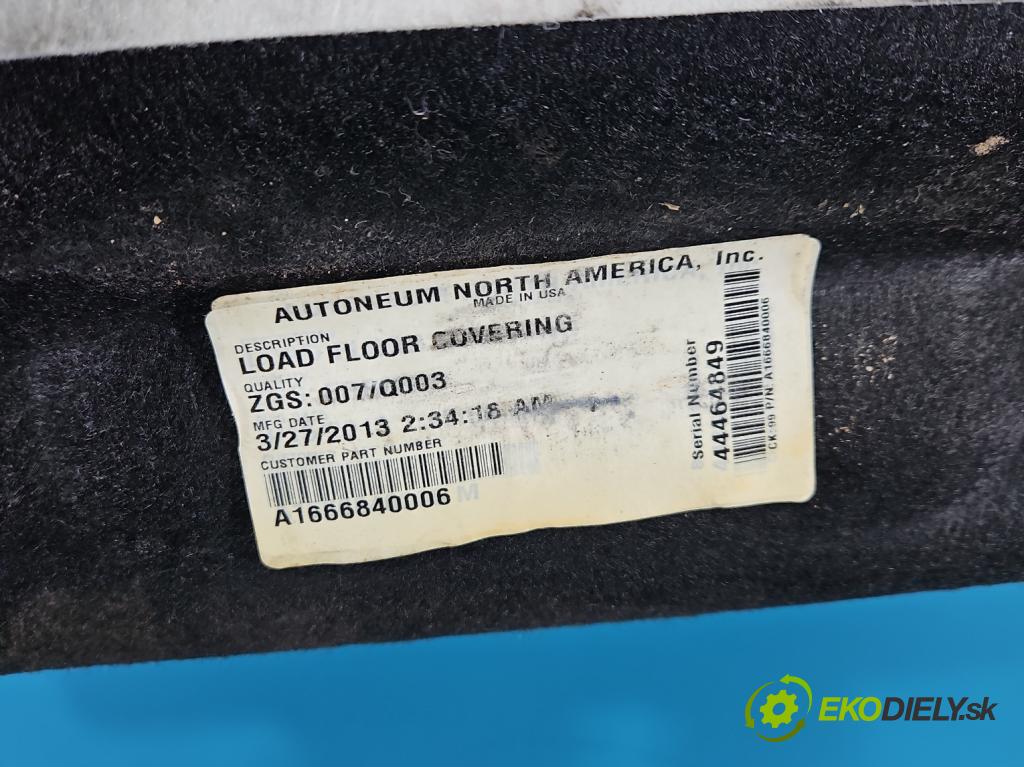 Mercedes GL II X166 2012-2015 4.7 V8 278928 340KM: automatic 250 kW 4663 cm3 5- koberec do auta kufra: A1666840006