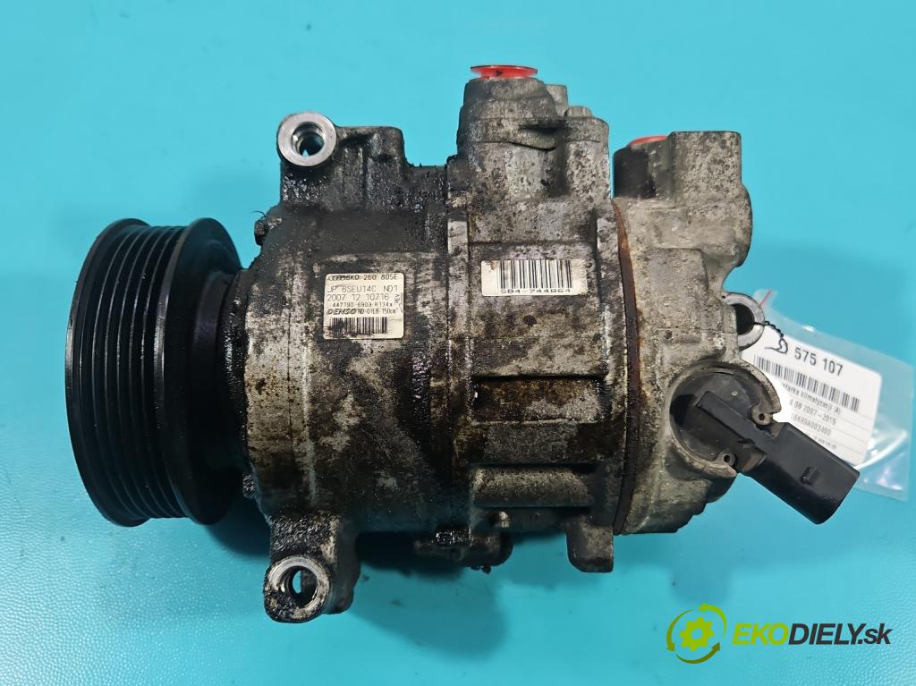 Audi A4 B8 2007-2015 1.8 TFSI 160 HP manual 118 kW 1798 cm3 5- Kompresor: klimatizácie 8K0260805E (Kompresor klimatizácie)