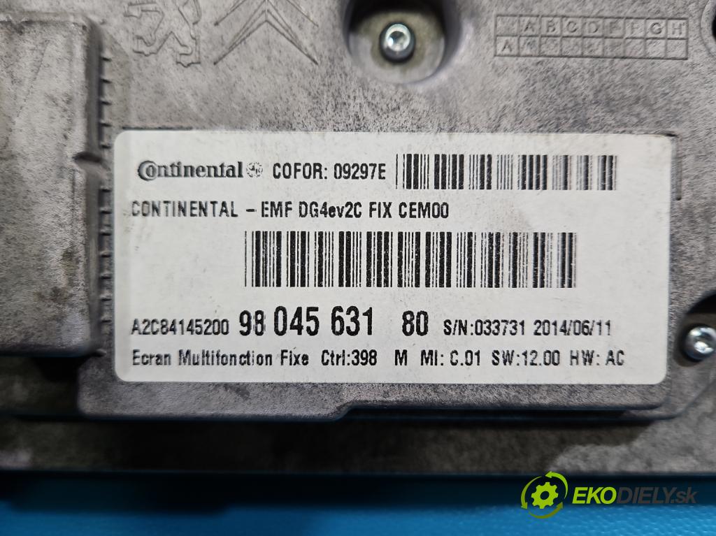 Peugeot 508 I 2010-2018 2.0 hdi 150 HP manual 110 kW 1997 cm3 5- Zobrazit: 9804563180 (Prístrojová doska)