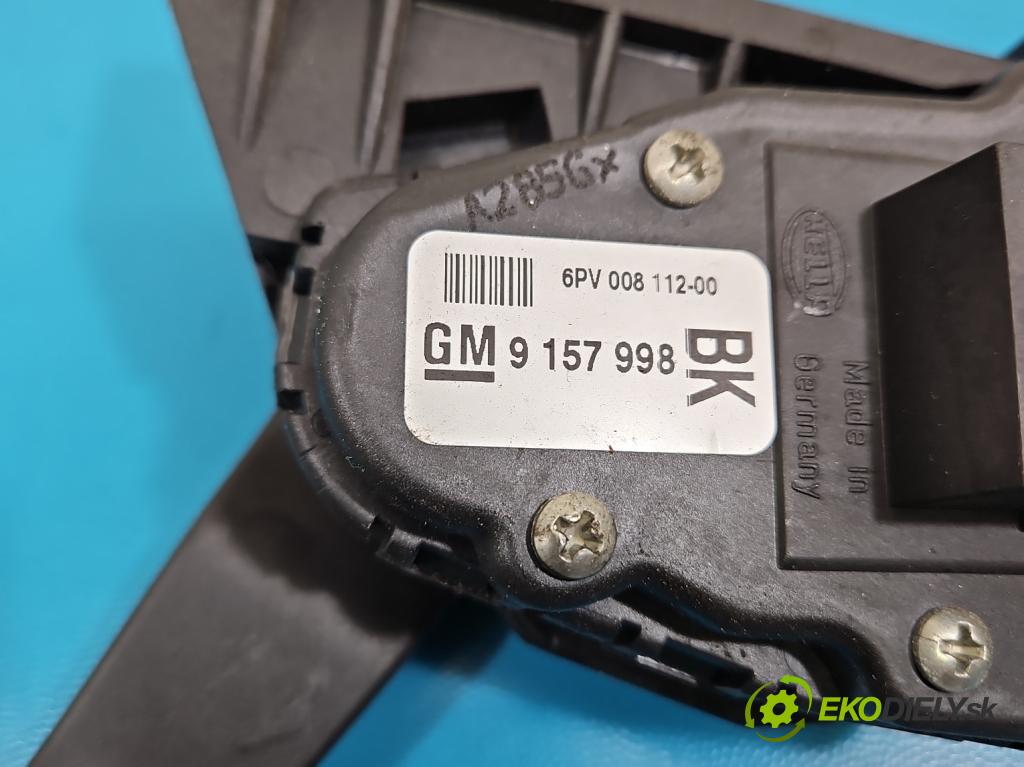 Opel Astra III 2004-2014 1.6 16V 105 HP manual 77 kW 1598 cm3 5- pedal plyn potenciometr: 6PV008112-00