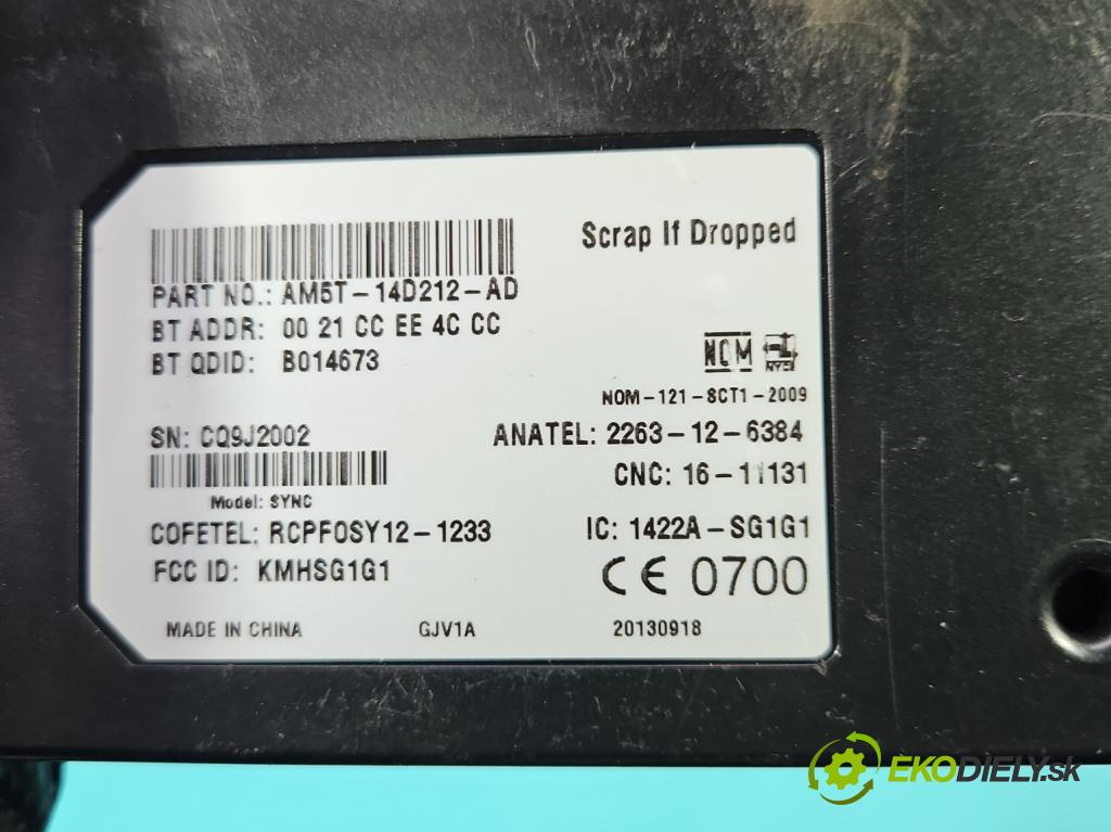 Ford C-Max II 2010-2019 1.0 EcoBoost: 125 HP manual 92 kW 998 cm3 5- riadiaca jednotka ostatné AM5T-14D212-AD