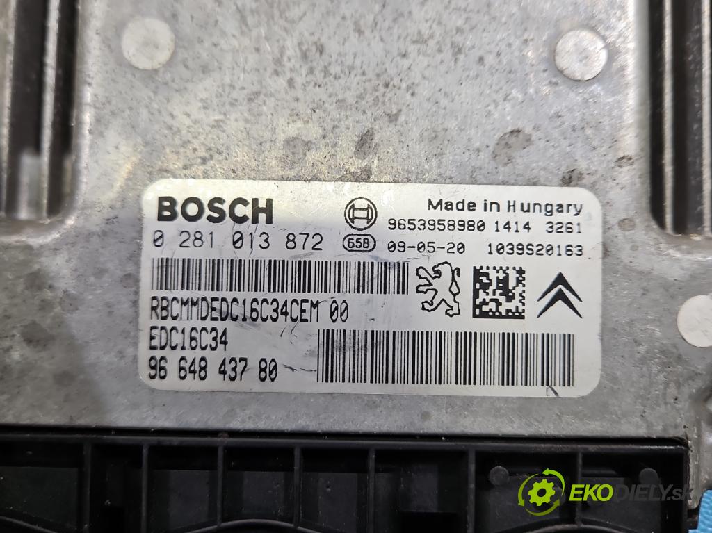 Citroen C3 Picasso 2008-2017 1.6 hdi 109 HP manual 80 kW 1560 cm3 5- riadiaca jednotka motora 0281013872