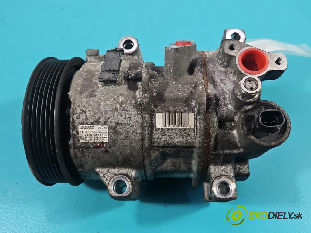 Toyota Auris II 2012-2018 1.6 16V 132  HP manual 97 kW 1598 cm3 5- Kompresor: klimatizácie 447280-6574 (Kompresor klimatizácie)