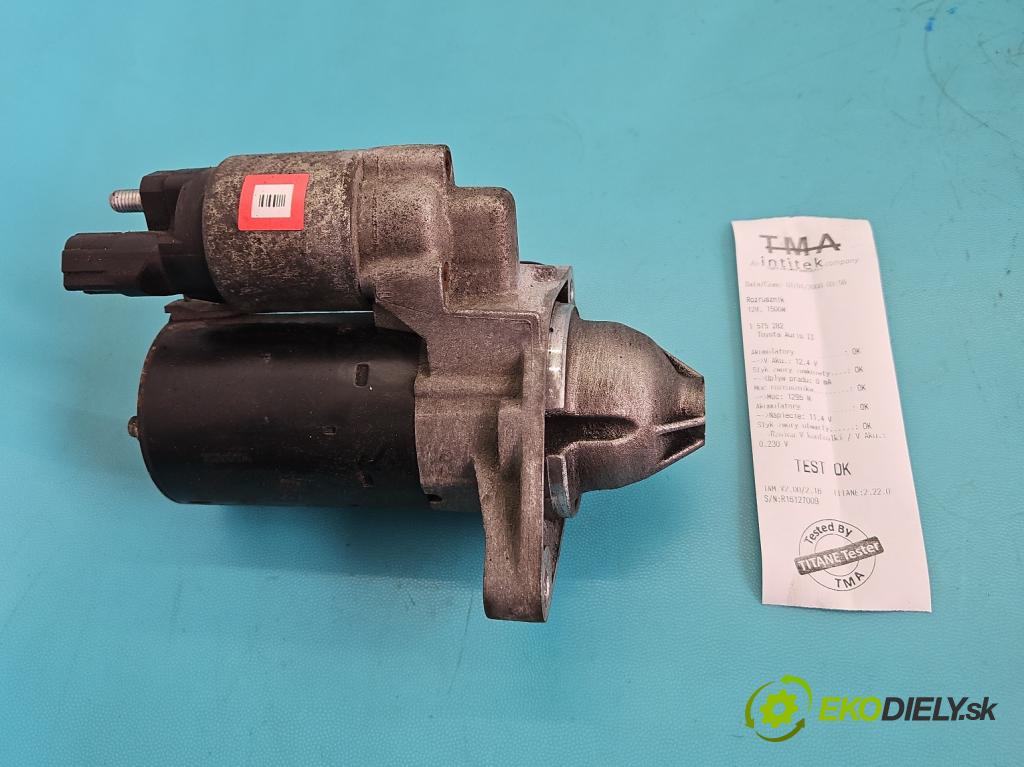 Toyota Auris II 2012-2018 1.6 16V 132 hp manual 97 kW 1598 cm3 5- startér: 0001107531 (Startér)