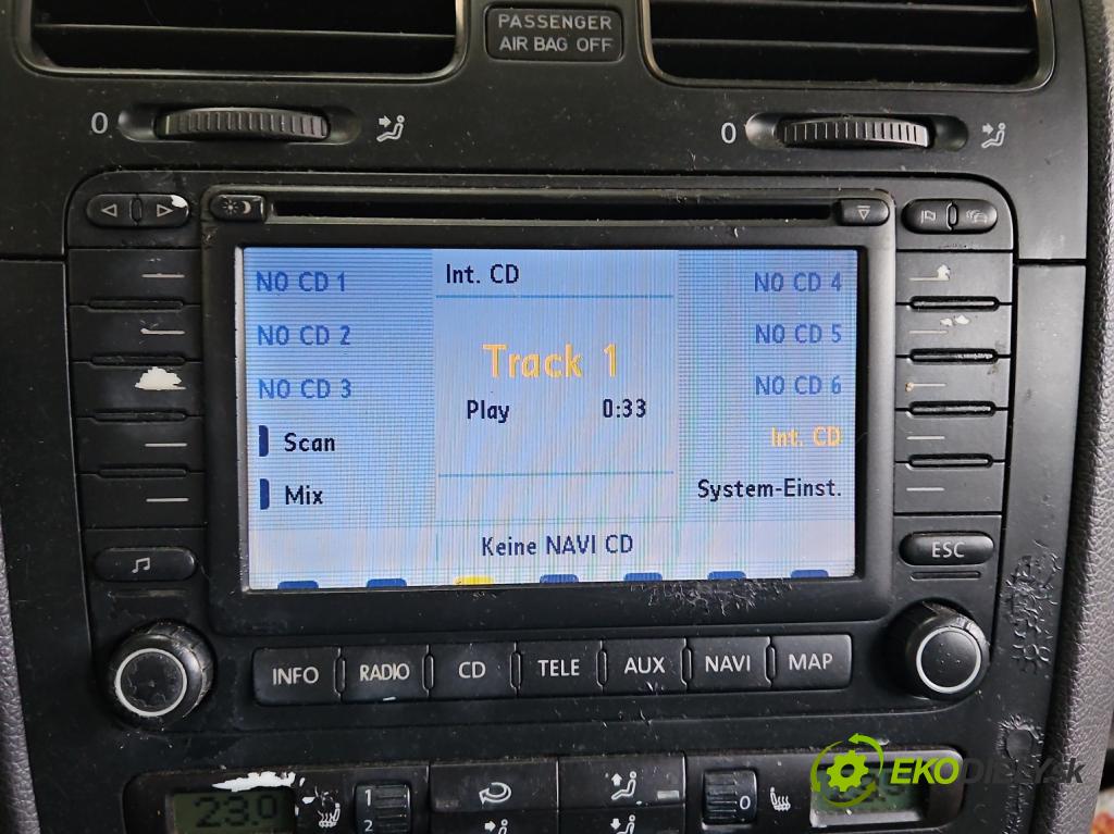 Vw Golf V 2003-2009 1.9 tdi 105 hp manual 77 kW 1896 cm3 5- Radio továrna: 1T0035194C