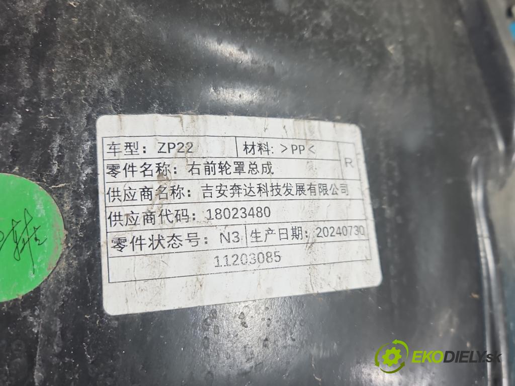 MG MG3  24- 1.5 16V 116 HP manual 85 kW 1495 cm3 5- Blatník: predné pravé 18023480