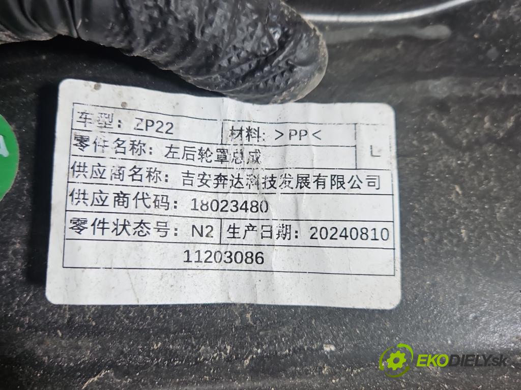 MG MG3  24- 1.5 16V 116 HP manual 85 kW 1495 cm3 5- Blatník: zadné ľavé 20240810