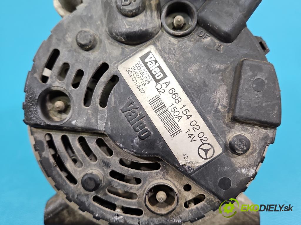 Mercedes Vaneo 1.7 cdi 91KM automatic 67 kW 1689 cm3 5- Alternator A6681540202 (Alternátor)