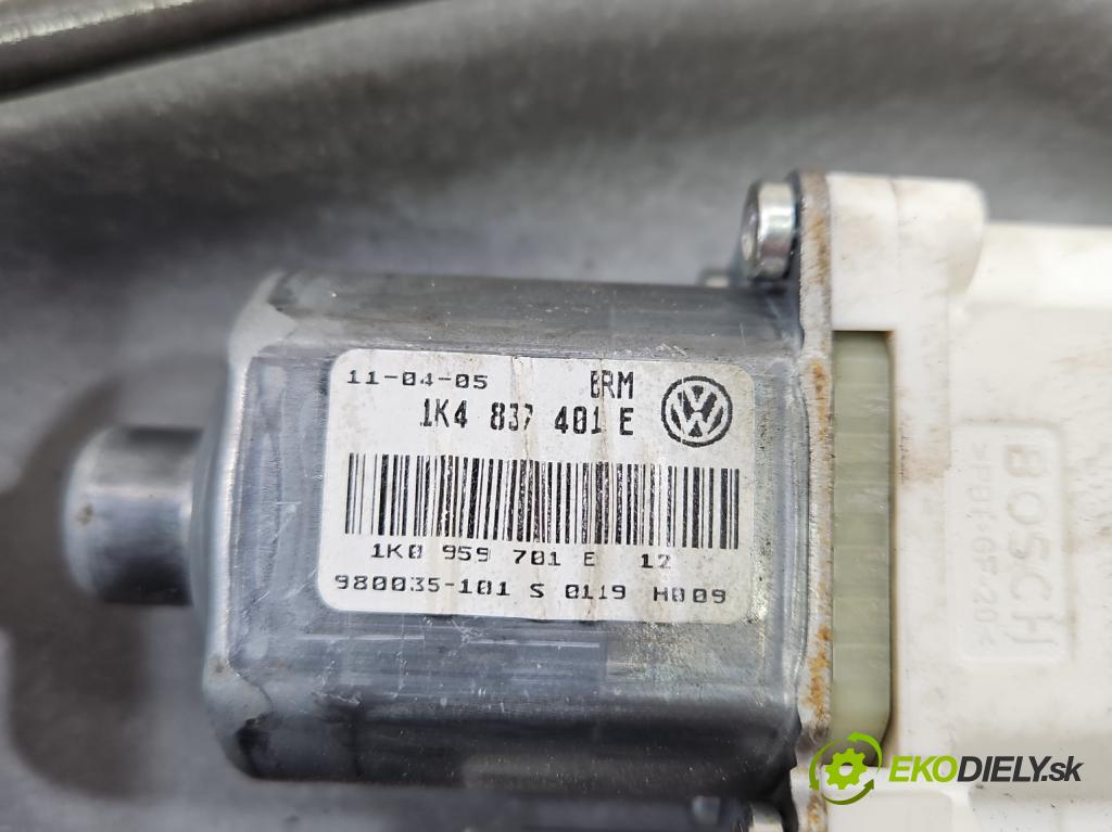 Vw Golf V 2003-2009 1.9 tdi 105 hp manual 77 kW 1896 cm3 5- mechanismus stahování přední levý 1K0959793C