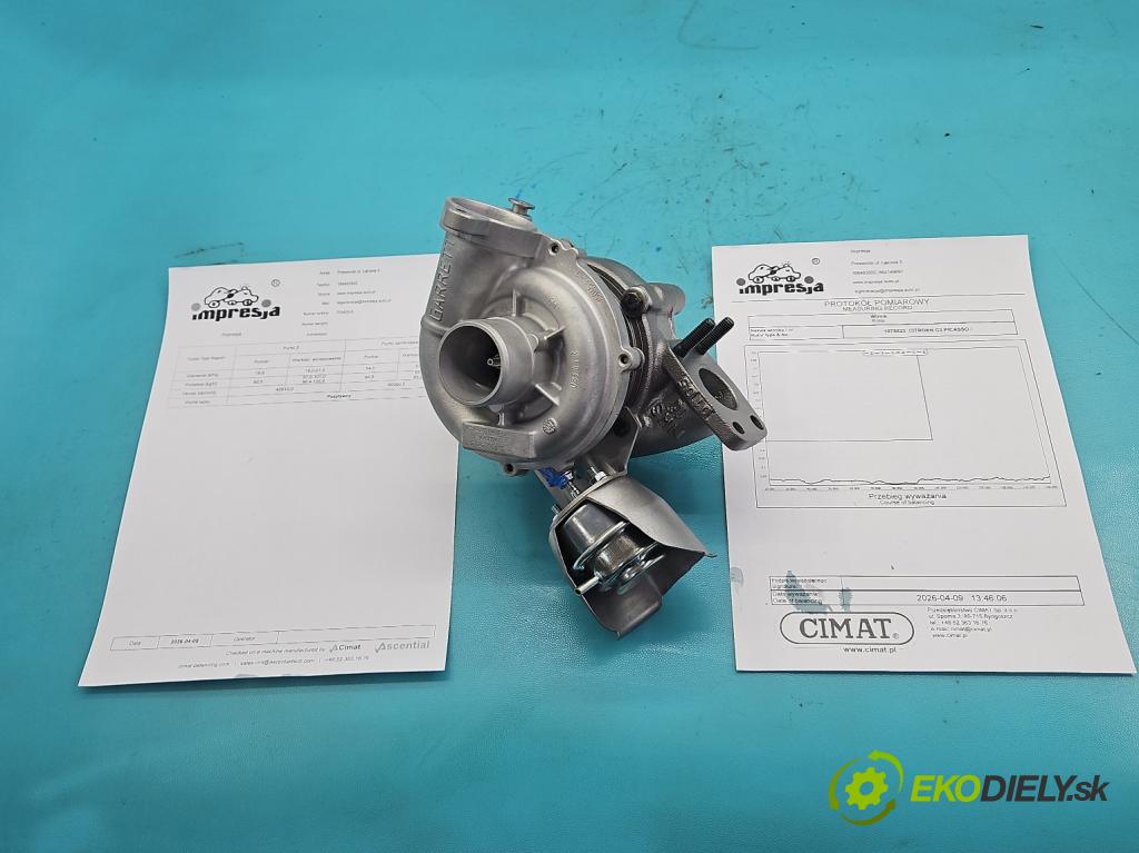 Citroen C3 Picasso 2008-2017 1.6 hdi 109 hp manual 80 kW 1560 cm3 5- Turbodmychadlo repasováno 753420-5