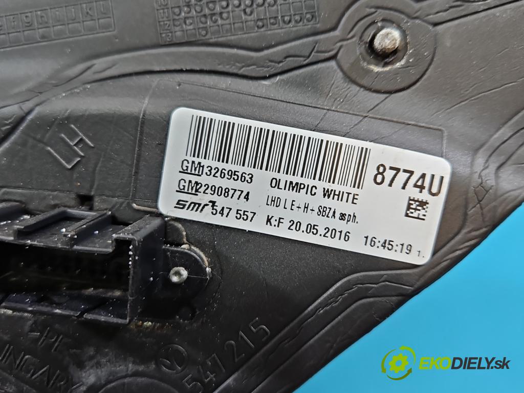 Opel Insignia A 2008-2017 2.0 cdti B20DTH: 170 HP automatic 125 kW 1956 cm3 5- zrkadlo ľavé 13269563 (Kľučka dverí ostatné)