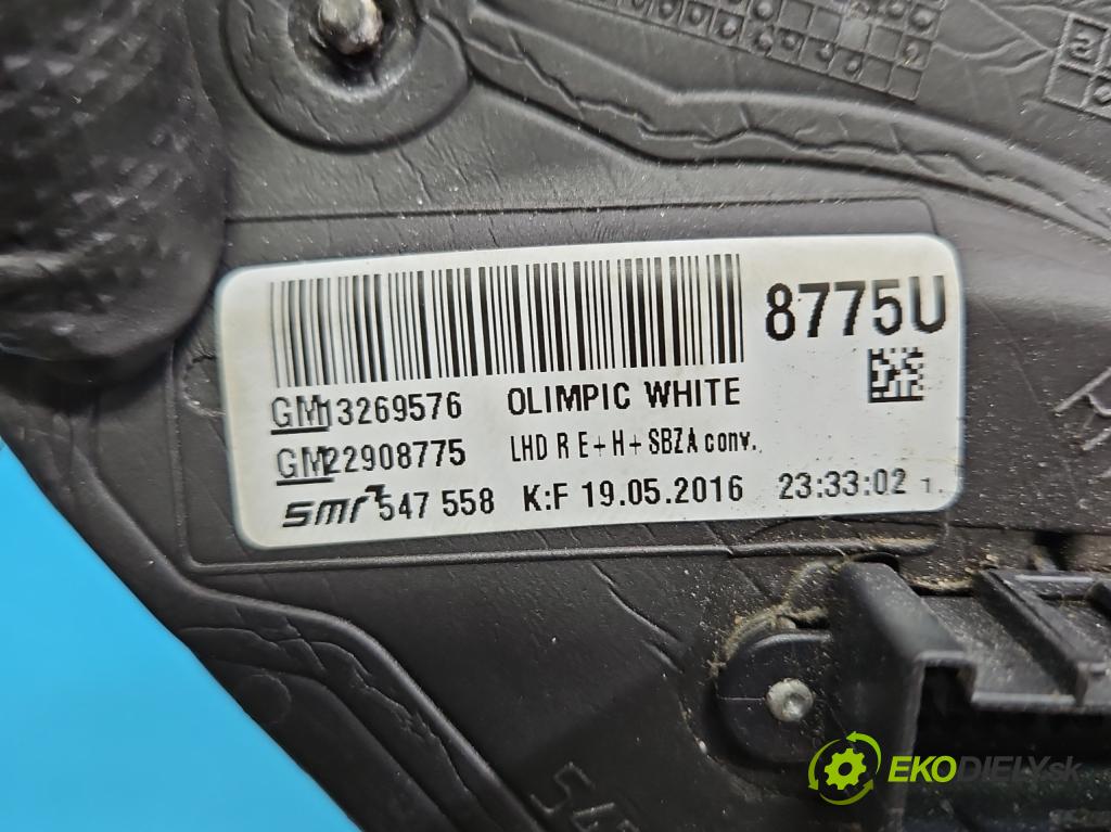 Opel Insignia A 2008-2017 2.0 cdti B20DTH 170 hp automatic 125 kW 1956 cm3 5- zpětné zrcátko pravé 13269576 (Klika dveří ostatní)