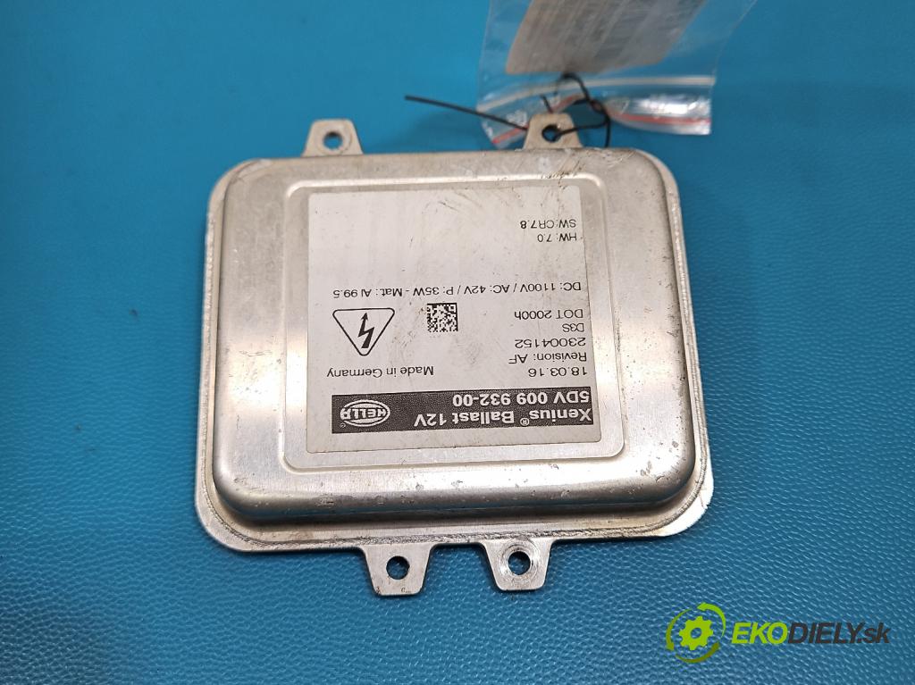 Opel Insignia A 2008-2017 2.0 cdti B20DTH: 170 HP automatic 125 kW 1956 cm3 5- střídač: xenon 5DV009932-00 (Riadiaca jednotka xenónu)