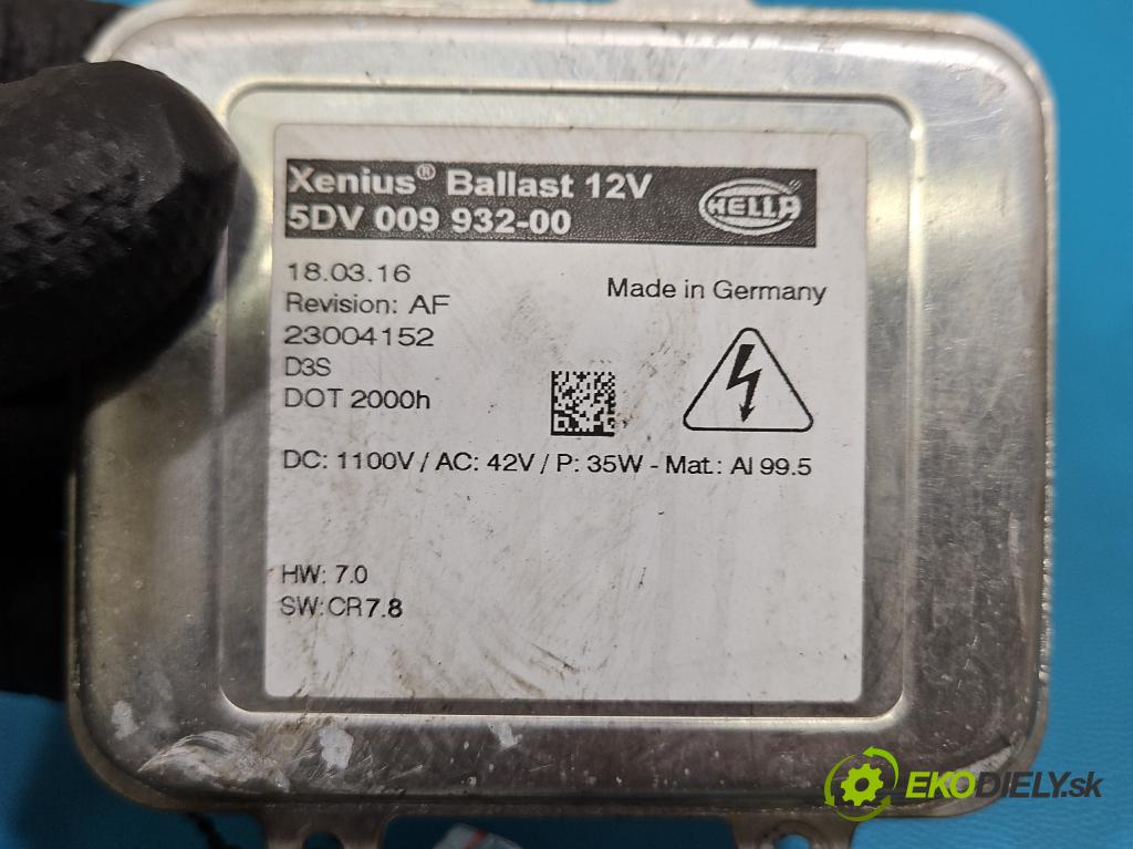 Opel Insignia A 2008-2017 2.0 cdti B20DTH: 170 HP automatic 125 kW 1956 cm3 5- střídač: xenon 5DV009932-00 (Riadiaca jednotka xenónu)