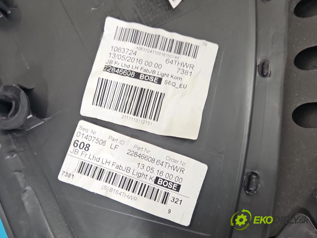 Opel Insignia A 2008-2017 2.0 cdti B20DTH: 170 HP automatic 125 kW 1956 cm3 5- Čalounictví: dvere predné ľavé