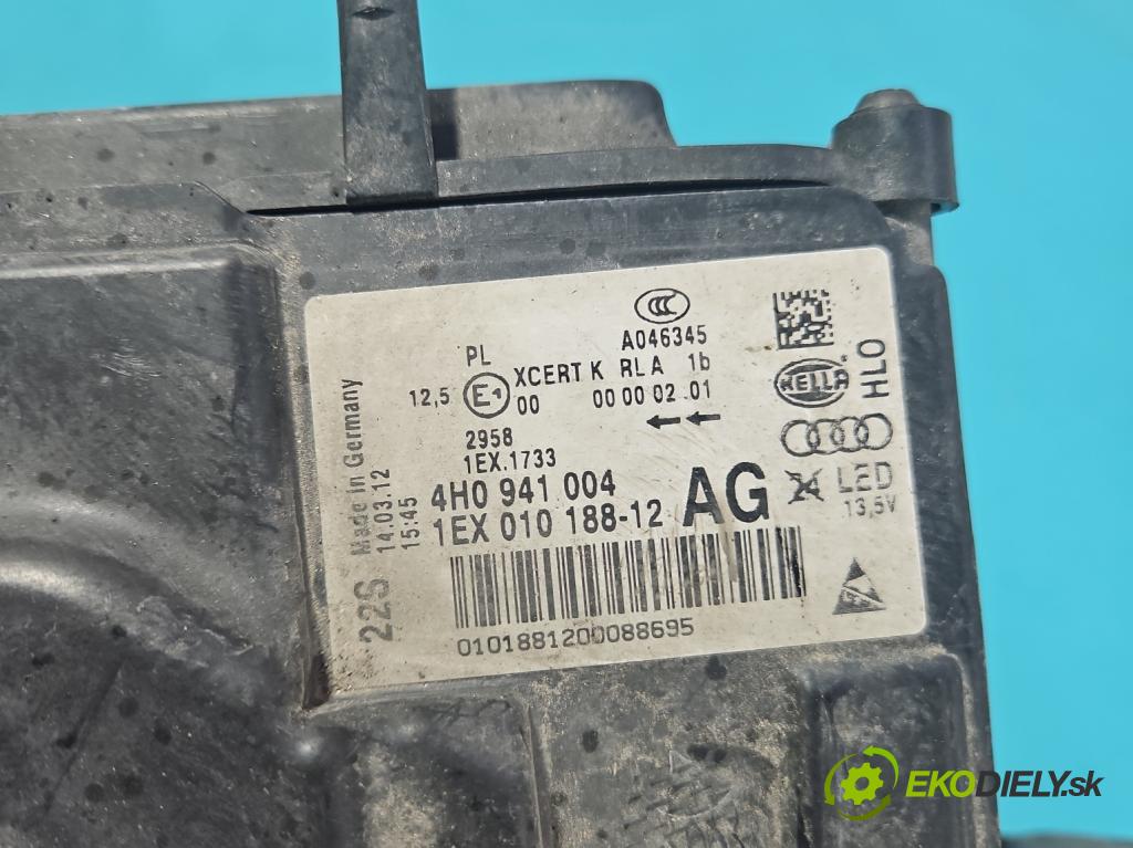 Audi A8 D4 2009-2017 2.0 TFSI 211KM automatic 155 kW 1984 cm3 4- Reflektor: pravý 4H0941004 (Svetlo predné pravé)
