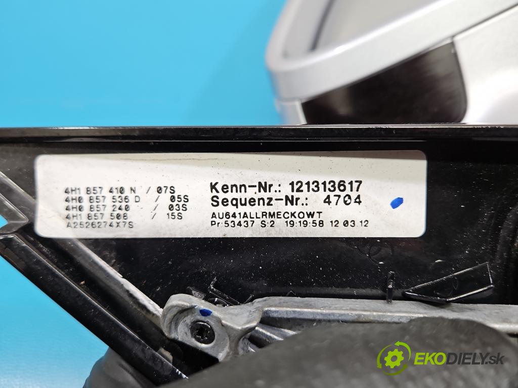 Audi A8 D4 2009-2017 2.0 TFSI 211KM automatic 155 kW 1984 cm3 4- zrkadlo pravé  (Kľučka dverí ostatné)