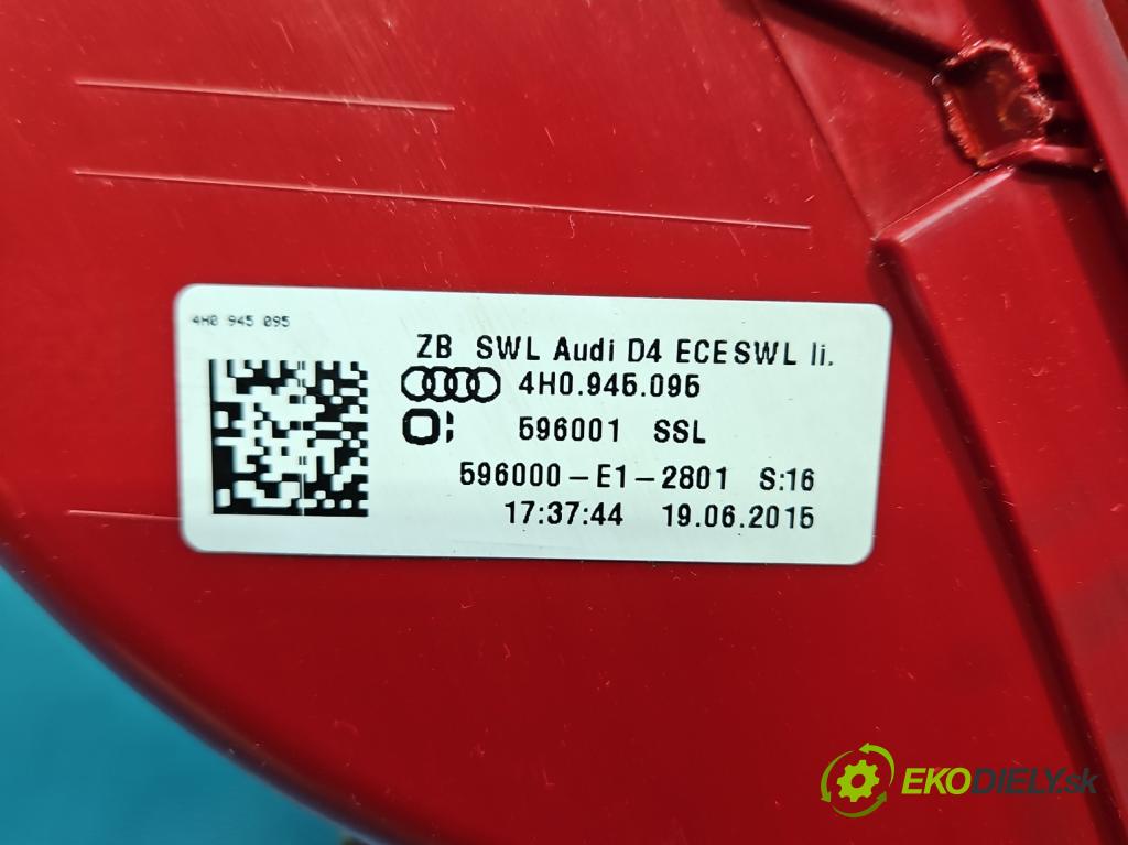 Audi A8 D4 2009-2017 2.0 TFSI 211KM automatic 155 kW 1984 cm3 4- svetlo / reflektor zadné ľavé 4H0945095 (Kľučka dverí ostatné)