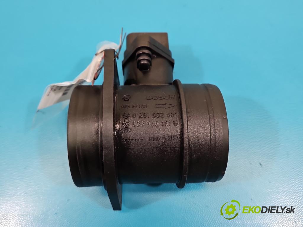 Vw Golf V 2003-2009 1.9 tdi 105 HP manual 77 kW 1896 cm3 5- průtokoměr: 0281002531 (Váha vzduchu)