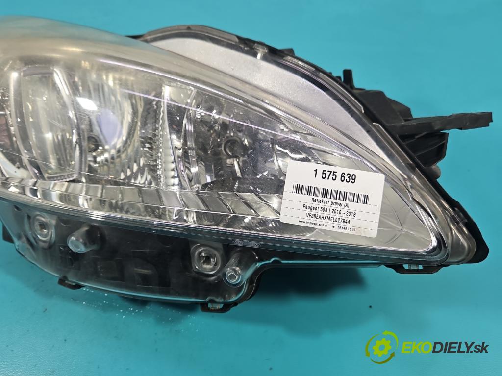 Peugeot 508 I 2010-2018 2.0 hdi 150 HP manual 110 kW 1997 cm3 5- Reflektor: pravý 9678393080 (Svetlo predné pravé)