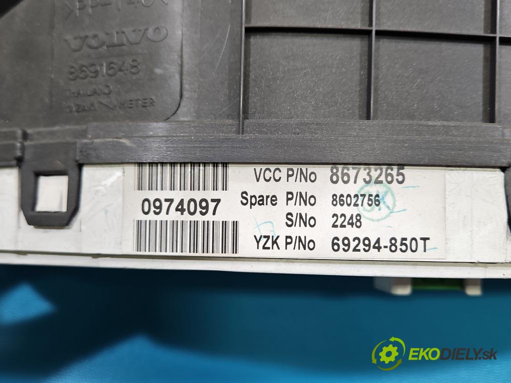 Volvo XC90 I 2002-2014 2.5 T 209KM automatic 154 kW 2521 cm3 5- prístrojovka/ budíky 8673265 (Prístrojová doska)