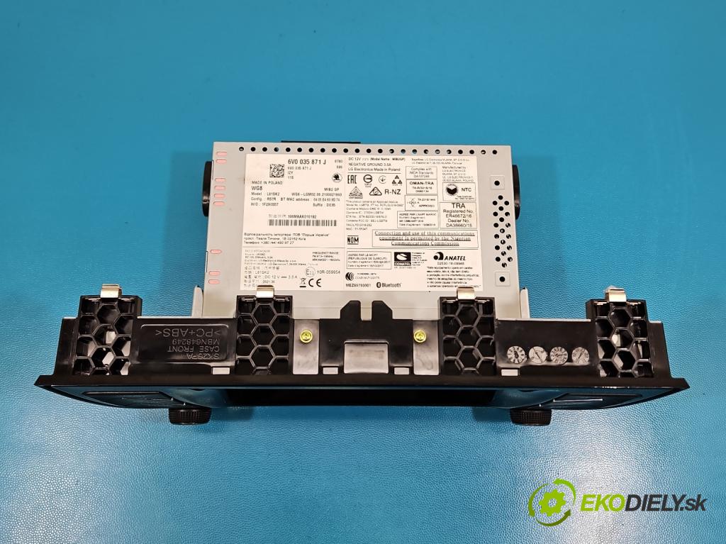 Skoda Fabia III 2014- 2021 1.0 TSI 95 HP manual 70 kW 999 cm3 5- Radio originál 6V0035871J