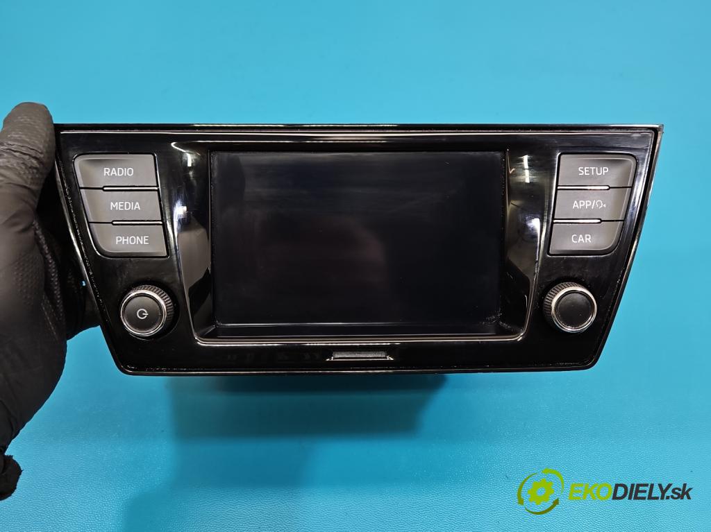 Skoda Fabia III 2014- 2021 1.0 TSI 95 HP manual 70 kW 999 cm3 5- Radio originál 6V0035871J