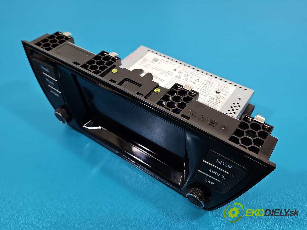 Skoda Fabia III 2014- 2021 1.0 TSI 95 HP manual 70 kW 999 cm3 5- Radio originál 6V0035871J