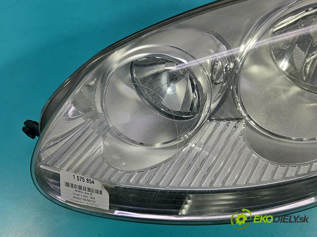 Vw Golf V 2003-2009 1.9 tdi 105 HP manual 77 kW 1896 cm3 5- Reflektor: ľavý 1K6941005R (Kľučka dverí ostatné)