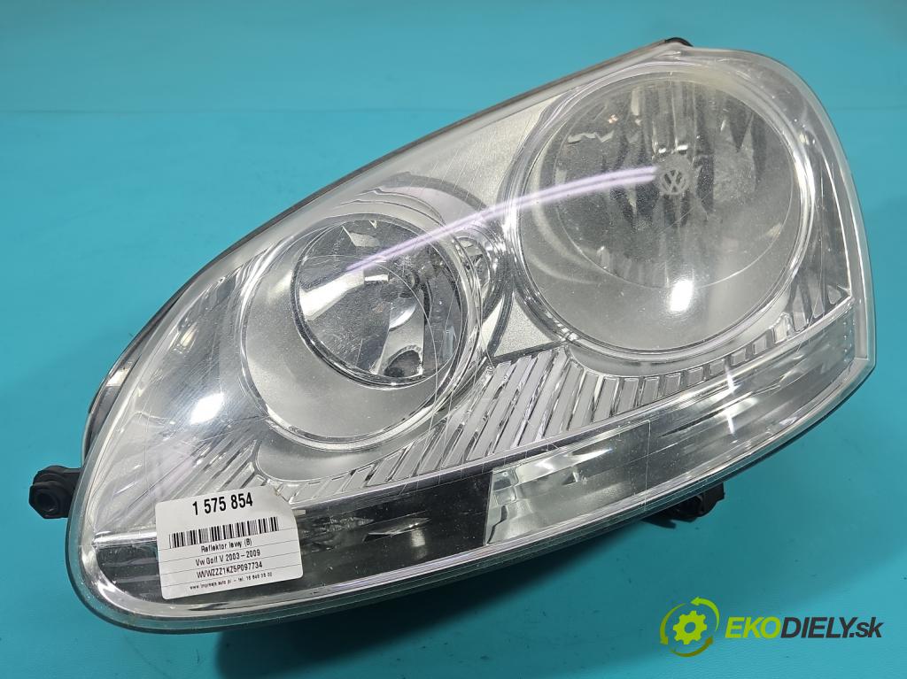 Vw Golf V 2003-2009 1.9 tdi 105 HP manual 77 kW 1896 cm3 5- Reflektor: ľavý 1K6941005R (Kľučka dverí ostatné)