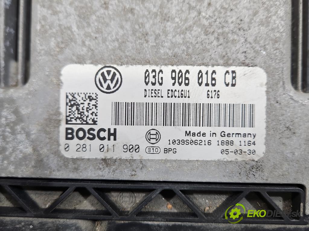 Vw Golf V 2003-2009 1.9 tdi 105 HP manual 77 kW 1896 cm3 5- riadiaca jednotka motora 03G906016CB