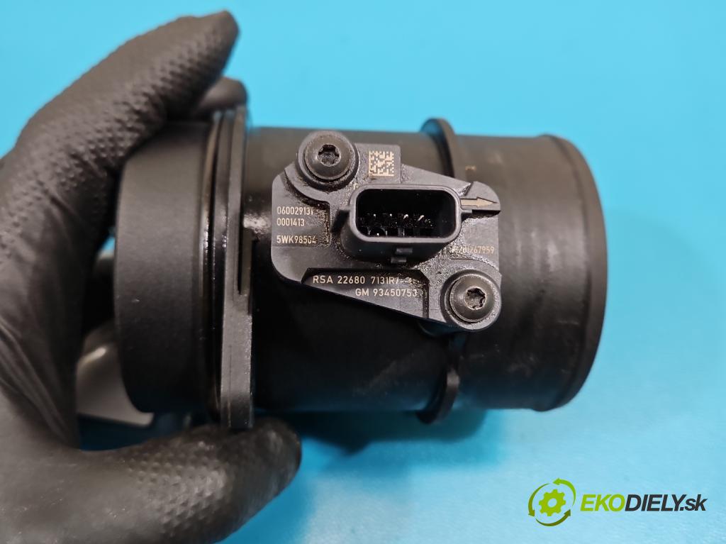 Renault Master III 2010-2024 2.3 dci 131 HP manual 96 kW 2299 cm3 5- průtokoměr: 165765213R (Váha vzduchu)