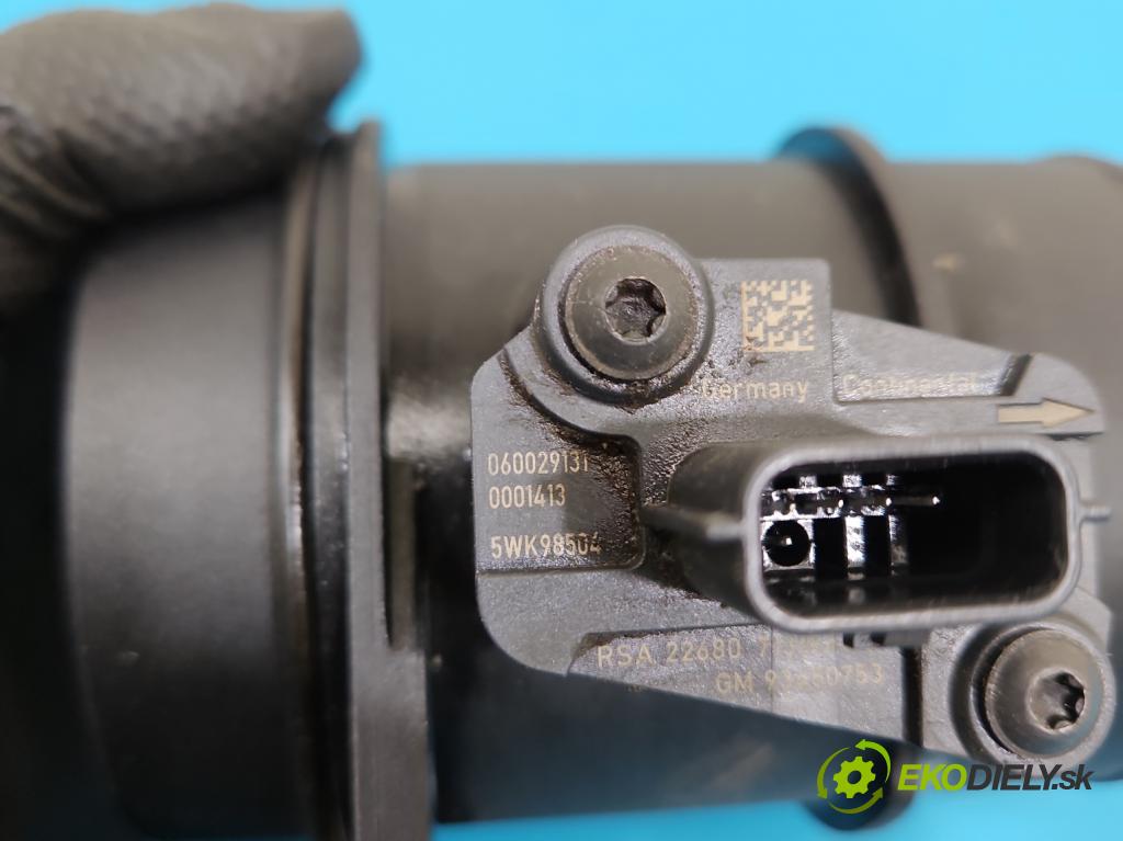 Renault Master III 2010-2024 2.3 dci 131 HP manual 96 kW 2299 cm3 5- průtokoměr: 165765213R (Váha vzduchu)